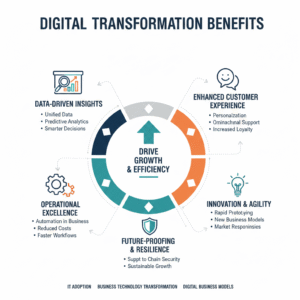 Infographic of digital transformation benefits