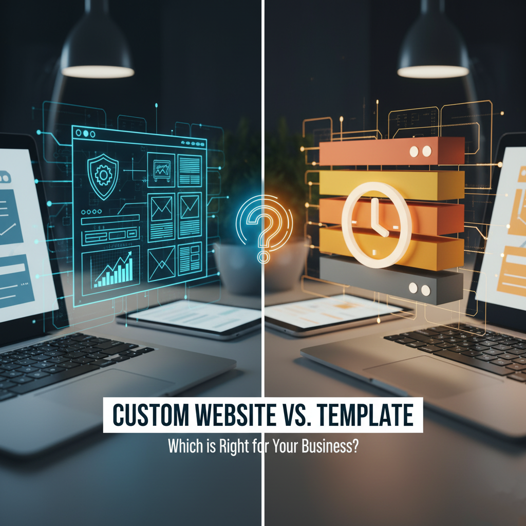 custom website vs template